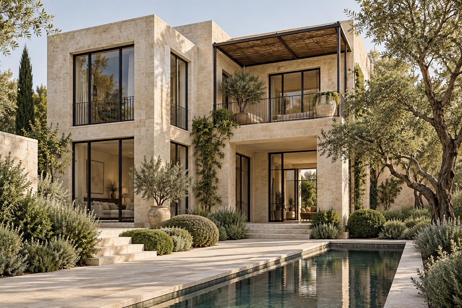 Modern courtyard residence in a sold listing design concept